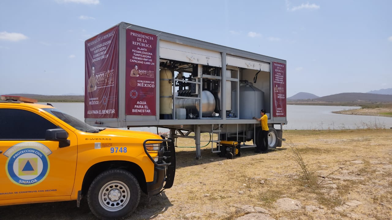 Potabilizadoras móviles para suministra agua a sinaloenses