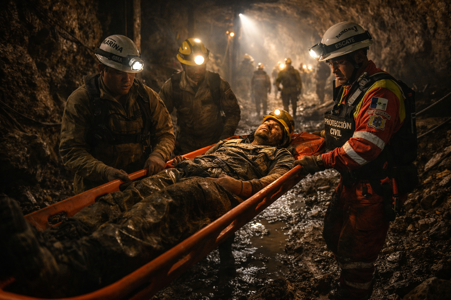 Rescatan con vida a un minero en Sinaloa tras más de 100 horas; tres siguen atrapados