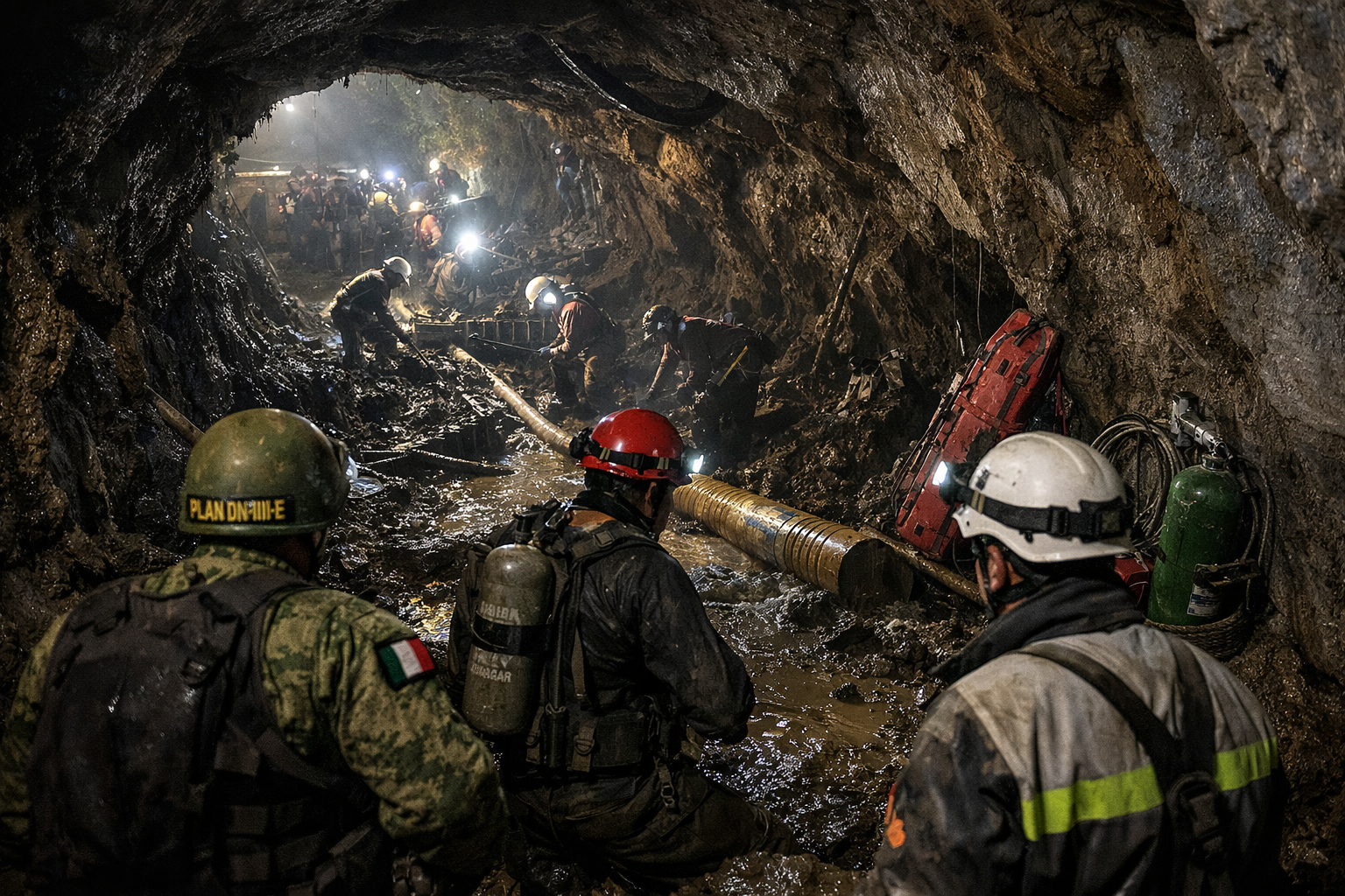 Mineros siguen atrapados: sin contacto, pero aseguran que reciben oxígeno y agua