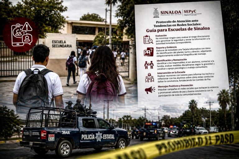 SEPyc activa protocolo en escuelas en medio de jornada violenta en Sinaloa