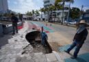 Reparan otro socavón; ahora en Paseo Claussen Reparan otro socavón; ahora en Paseo Claussen